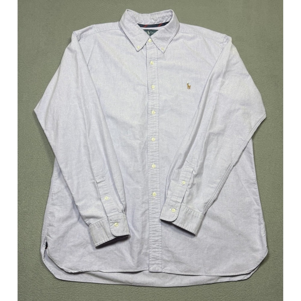 Ralph Lauren Button Shirt Mens XL Oxford Twill Classic Fit Lavender Lilac - Picture 2 of 10